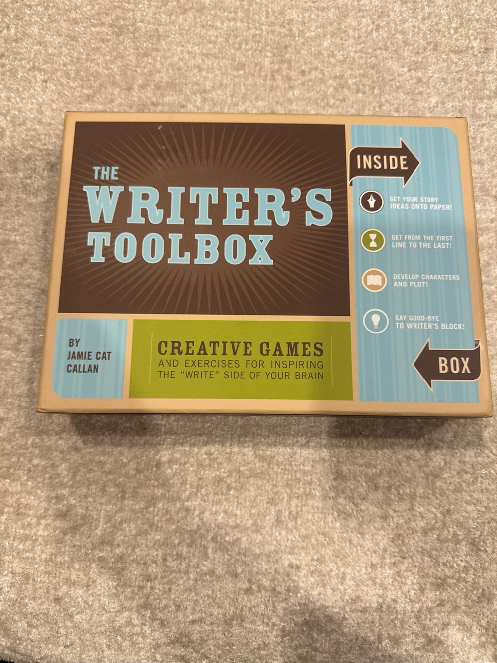 The Writer's Toolbox Creative Games Box - Blue/Brown